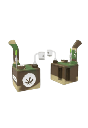 Piecemaker Kube Black Silikonbong für Öl, Camouflage