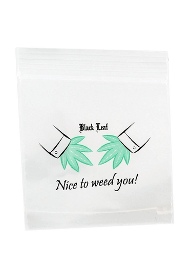 Black Leaf "Nice to weed you" Zip-Beutel 50µ, Größe S