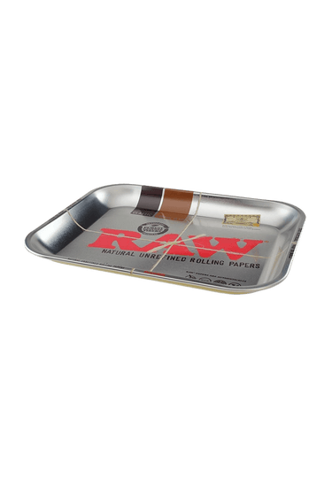 RAW Metal Rolling Tray Silber Größe L