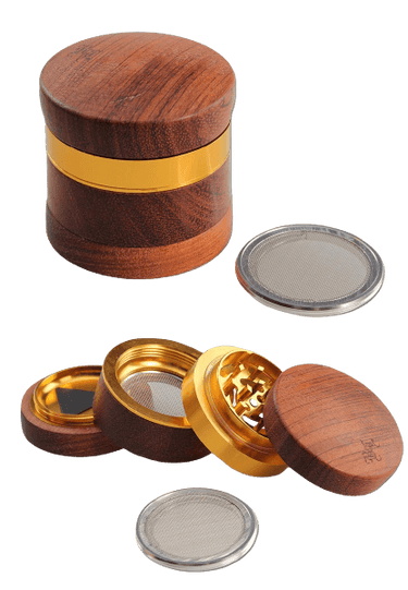 Black Leaf Alu-/Holzgrinder mit Pollenfach 4-tlg.