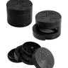 Black Leaf Door Aluminium Grinder 3-tlg. mit Tür, Schwarz