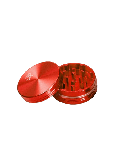 Alu-Grinder 2-tlg. mit Magnet Rot