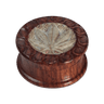 Rosenholz-Grinder 2-tlg. mit Hanfblatt Intarsie