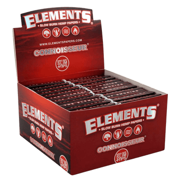 Elements Red Connoisseur Hemp Papers KSS Longpapes mit Tips