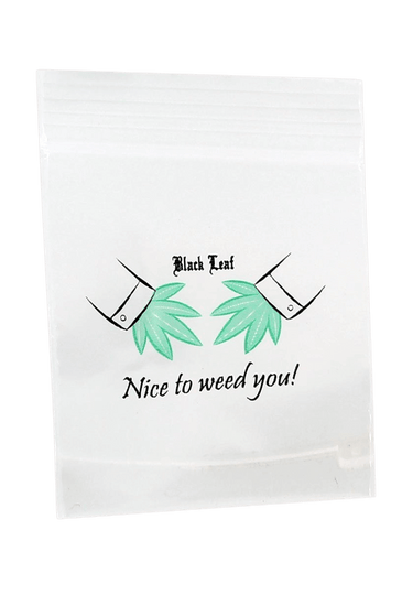 Black Leaf "Nice to weed you" Zip-Beutel 50µ, Größe M