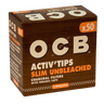 OCB Activ Tips Slim Aktivkohlefilter ungebleicht 50x Stück