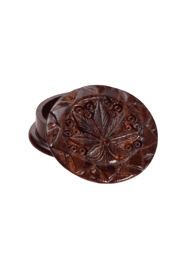 Rosenholz-Grinder Blatt 2-tlg. geschnitzt