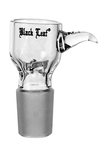 Glaskopf Black Leaf mit Griff und Sieb Normschliff NS19