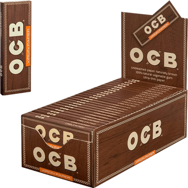 OCB 1 1/4 Queen Size Unbleached Virgin Paper