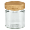Glastiegel klar mit Holzdeckel 154ml