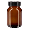 Braunglas Weithalsflasche mit Schraubdeckel 250ml